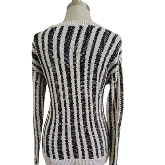 Rock & Republic Sweater White Black Womens Size Small - Picture 2 of 4